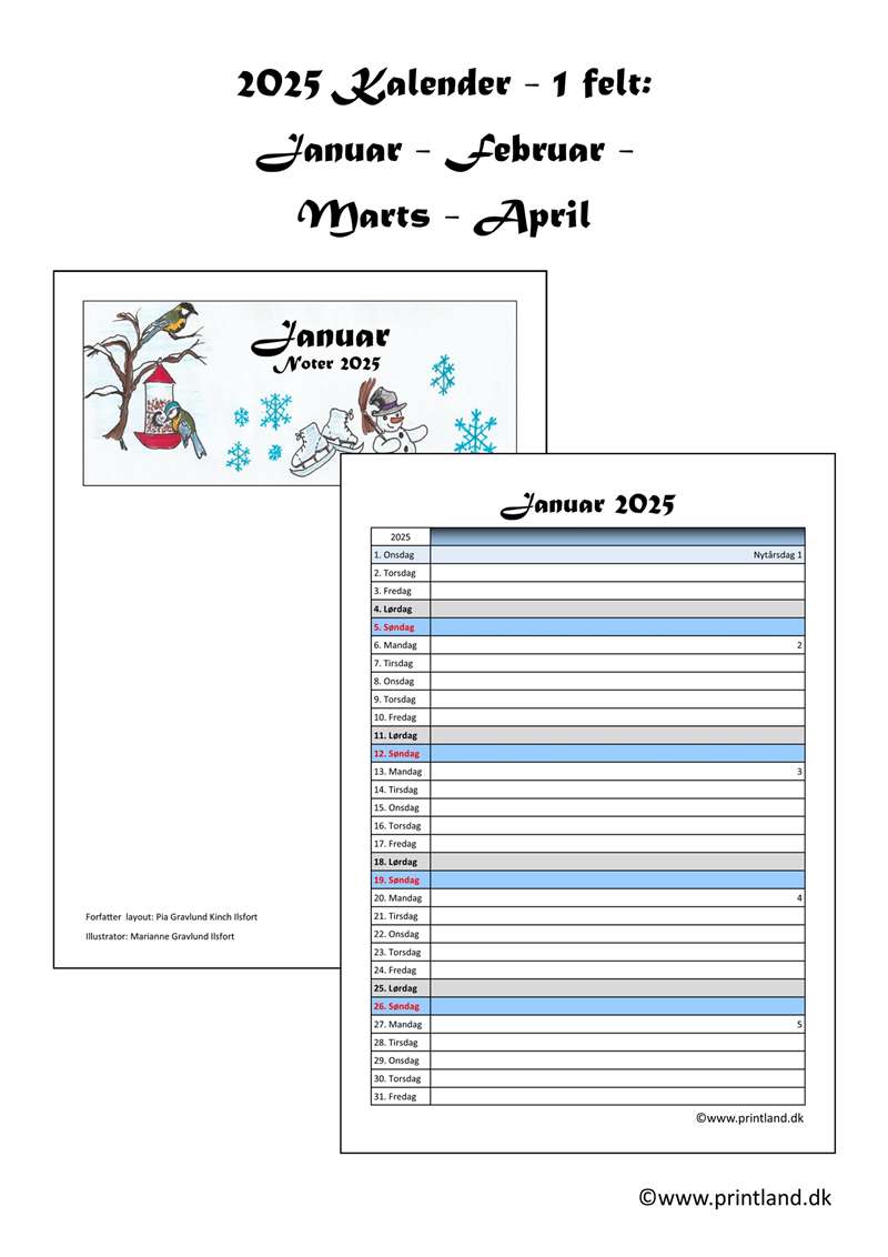 b10 forside kalender