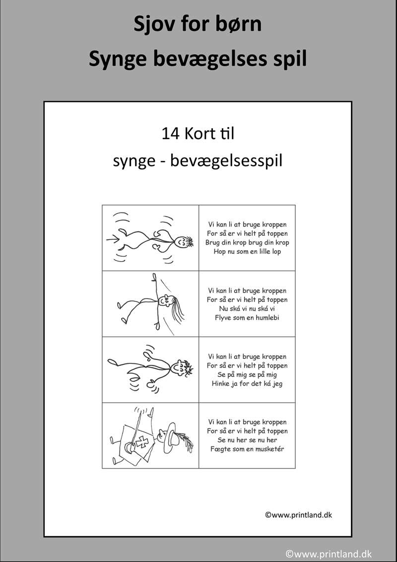 a18. synge bevægelses spil